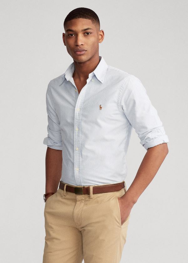 Polo Ralph Lauren Slim Fit Oxford Skjorte Herre Danmark (MFBYL8905)